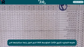 «فرحة النجاح» نتائج الثالث المتوسط 2025 الدور الأول رابط استخراجها الآن